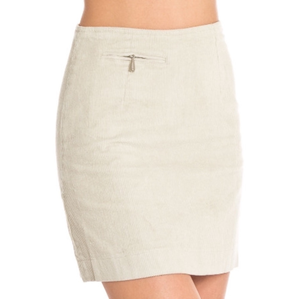 Corduroy Skirt in Beige